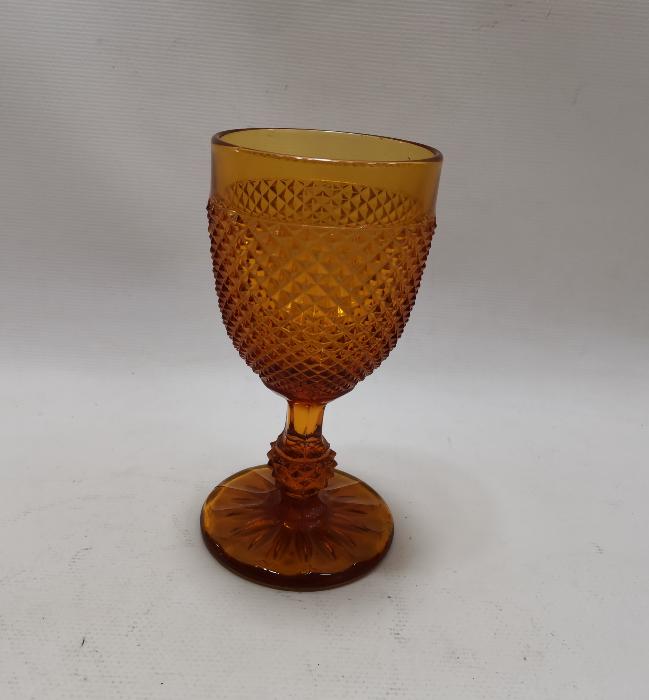 OSMANLI DÖNEMİ BAL RENGİ CAM KADEH