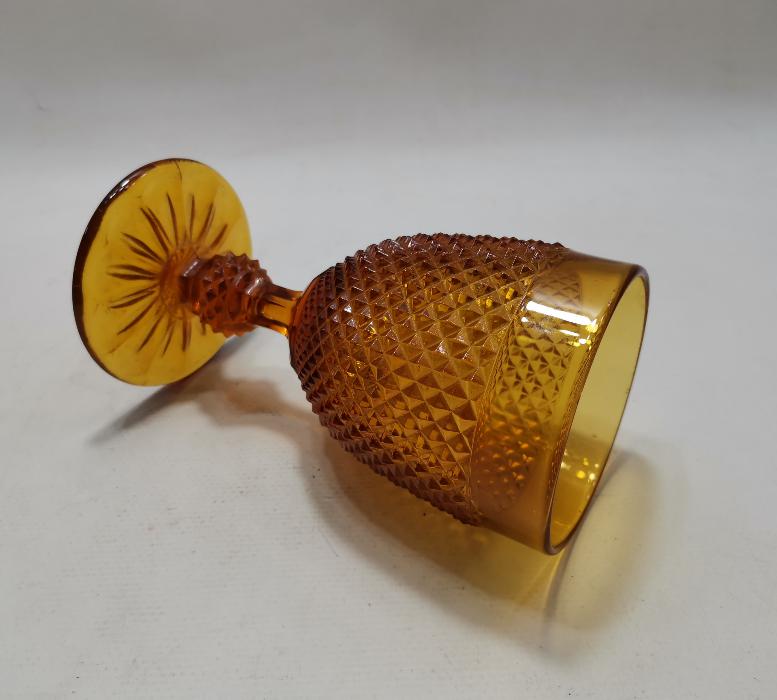 OSMANLI DÖNEMİ BAL RENGİ CAM KADEH