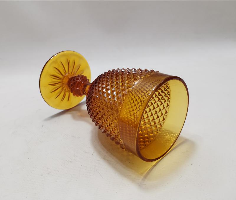 OSMANLI DÖNEMİ BAL RENGİ CAM KADEH