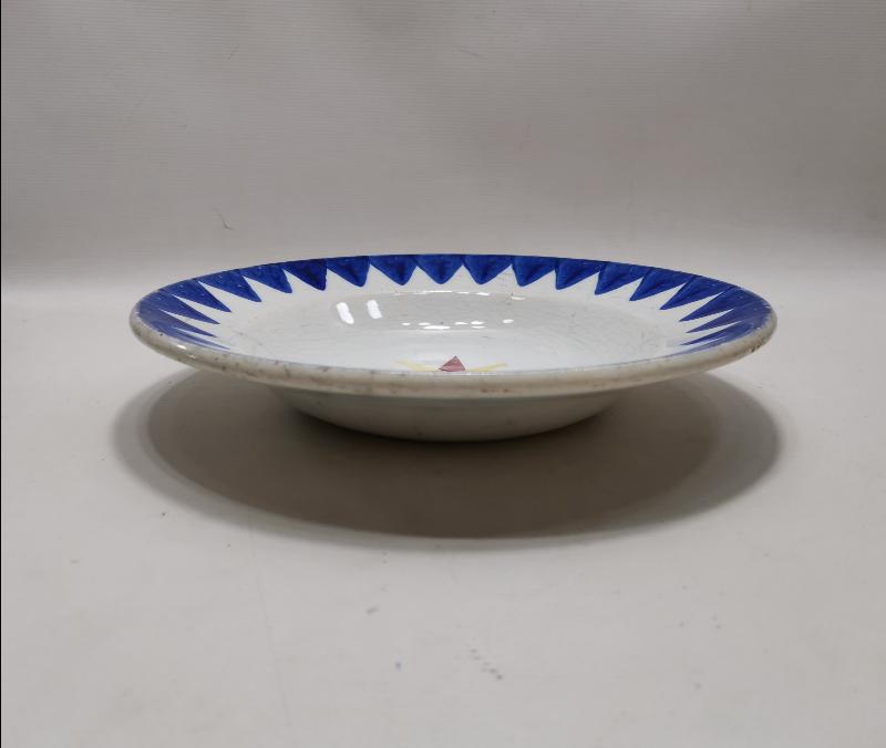 OSMANLI YILDIZI İŞLEMELİ EL BOYAMA PORSELEN TABAK