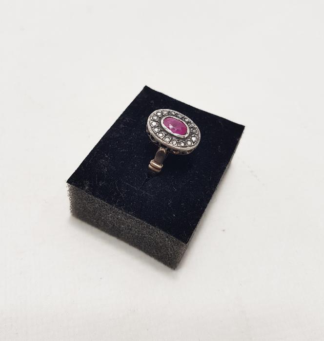 YAKUT TAŞLI ELMAS YÜZÜK 