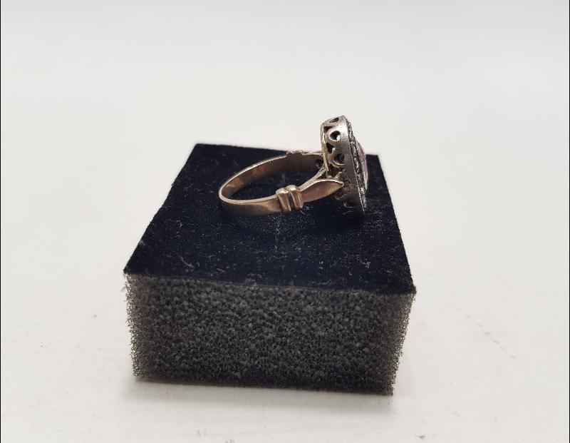 YAKUT TAŞLI ELMAS YÜZÜK 