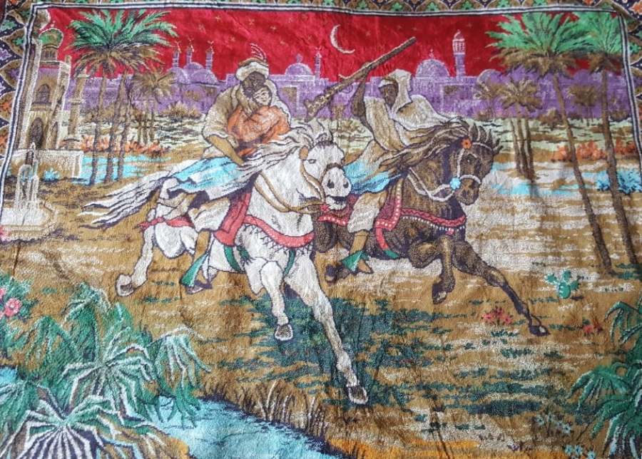 SARAYDAN KIZ KAÇIRMA KONULU DUVAR HALISI