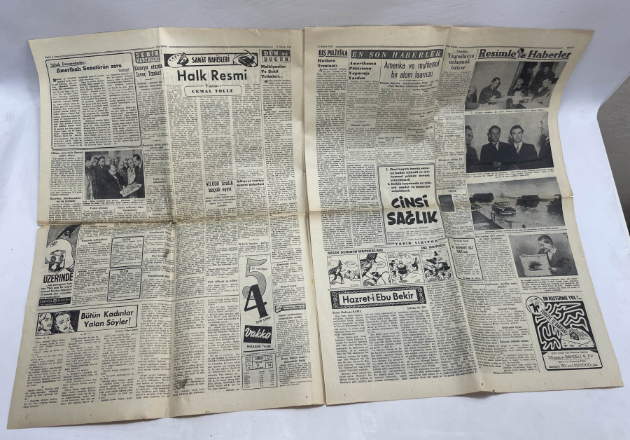 11 KASIM 1953 YENİ SABAH GAZETESİ: ATATÜRK EBEDİ İSTİRATGAHINA TEVDİ EDİLDİ