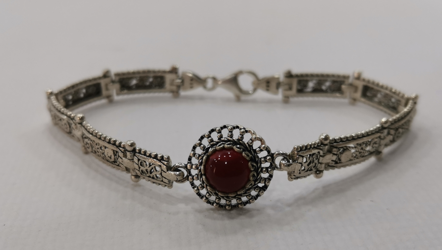 AKİK TAŞLI GÜMÜŞ BİLEKLİK