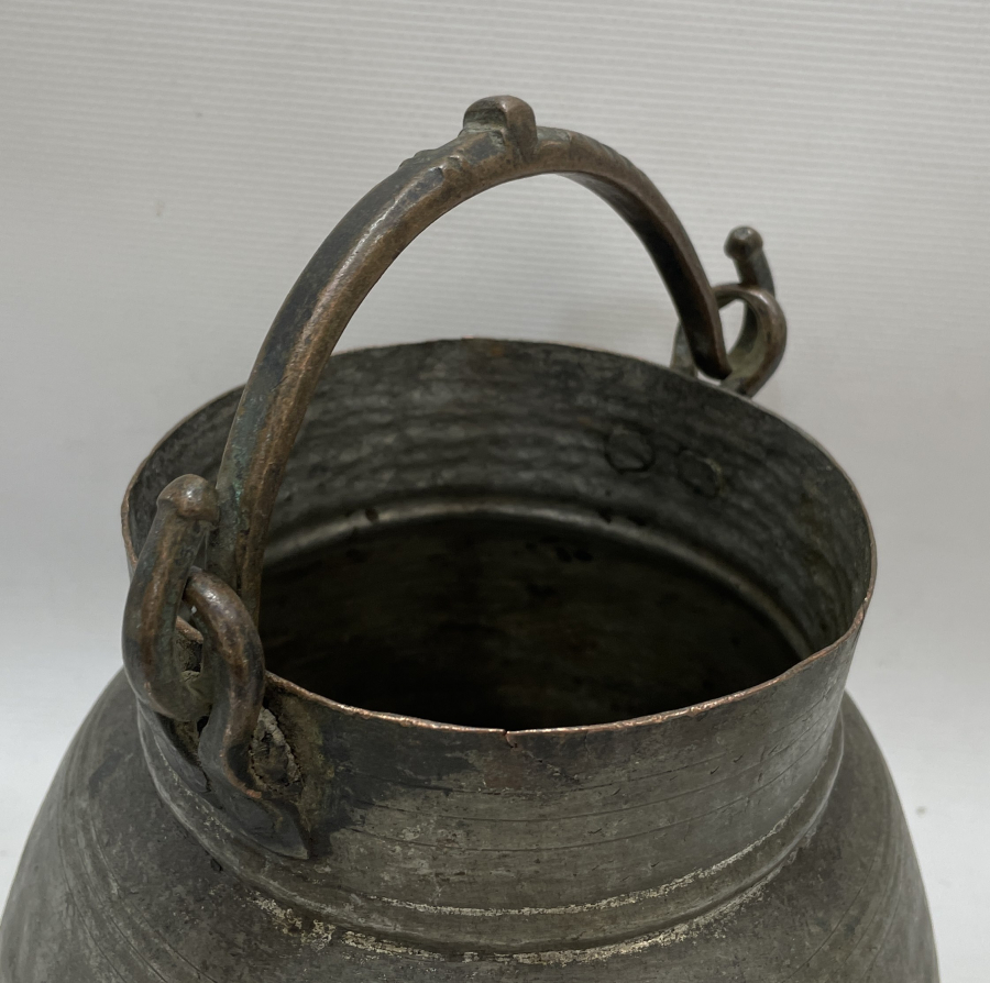 OSMANLI DÖNEMİ BRONZ TUTMAÇLI YOĞURT BAKRACI