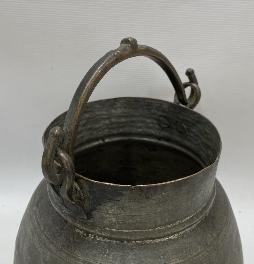 OSMANLI DÖNEMİ BRONZ TUTMAÇLI YOĞURT BAKRACI