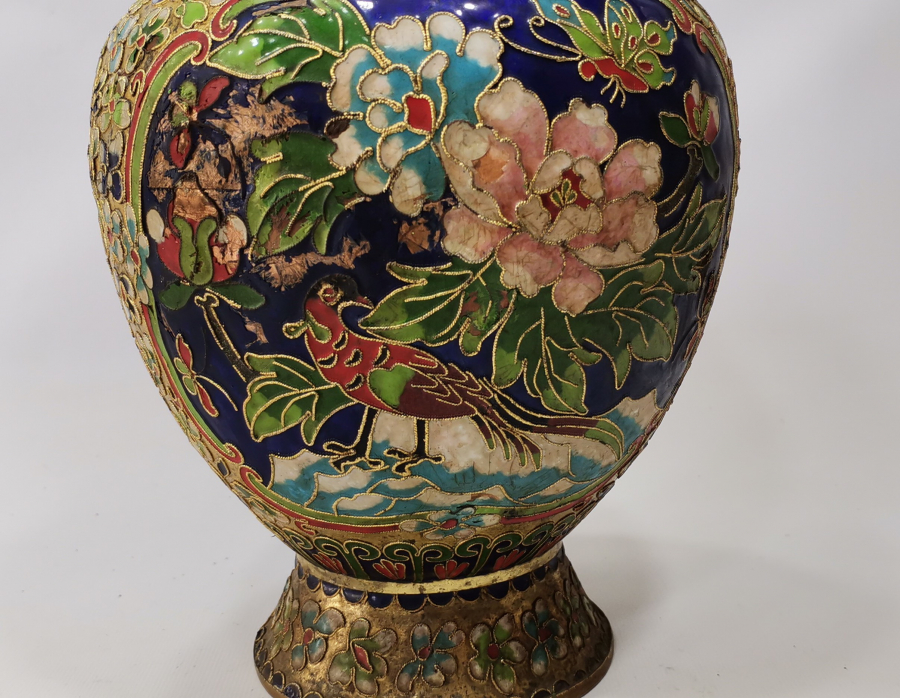 1900 BAŞLARI BÜYÜK BOY MİNELİ VAZO