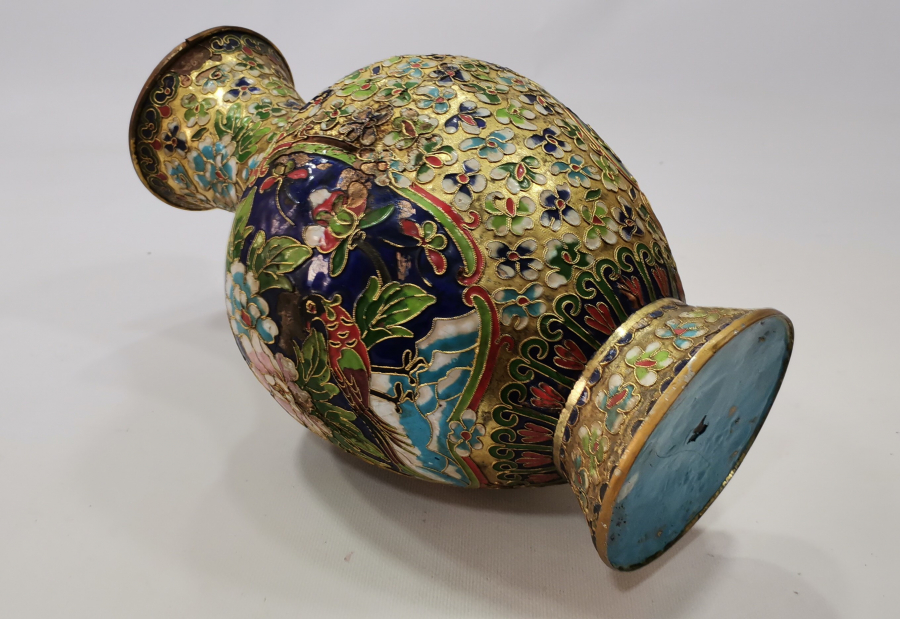 1900 BAŞLARI BÜYÜK BOY MİNELİ VAZO