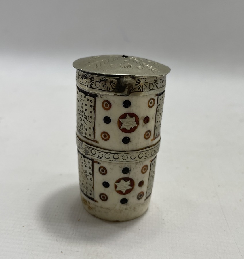 KEMİK ÜZERİ İŞLEMELİ ANTİKA BASTON SAPI