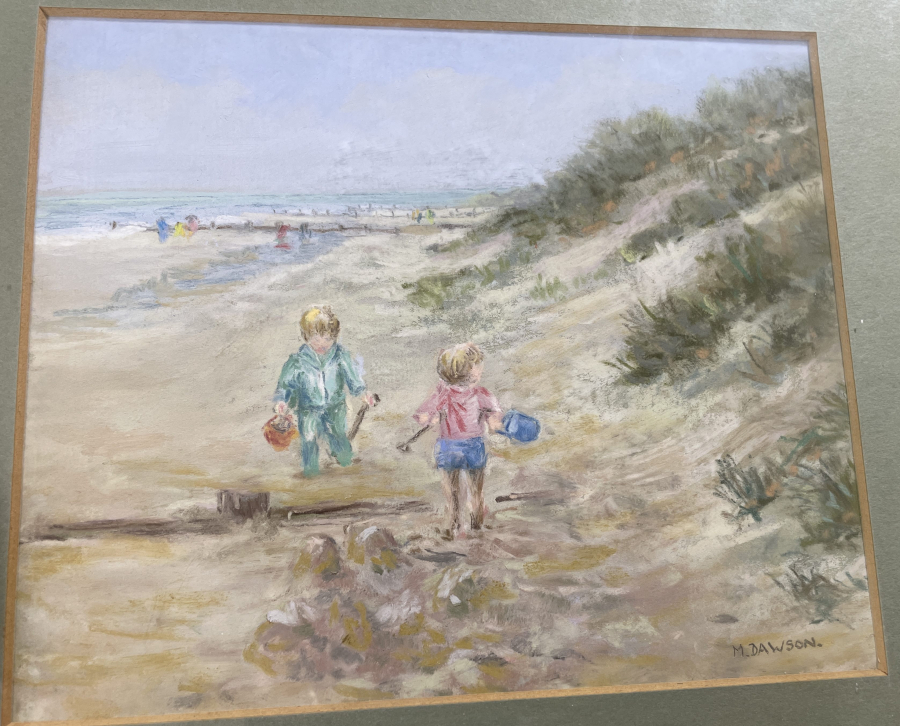 M DAWSON İMZALI SULUBOYA TABLO