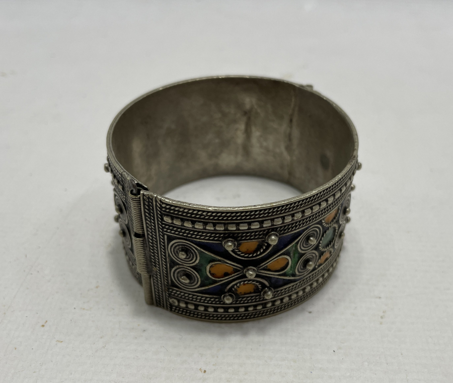 OSMANLI DÖNEMİ MİNELİ GÜMÜŞ BİLEZİK