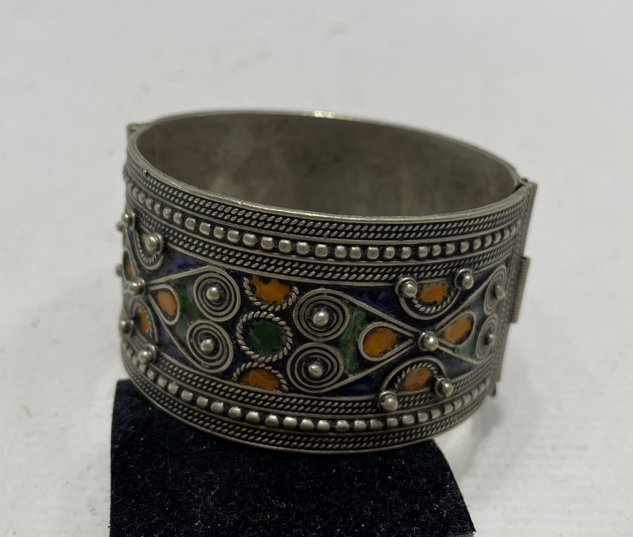 OSMANLI DÖNEMİ MİNELİ GÜMÜŞ BİLEZİK