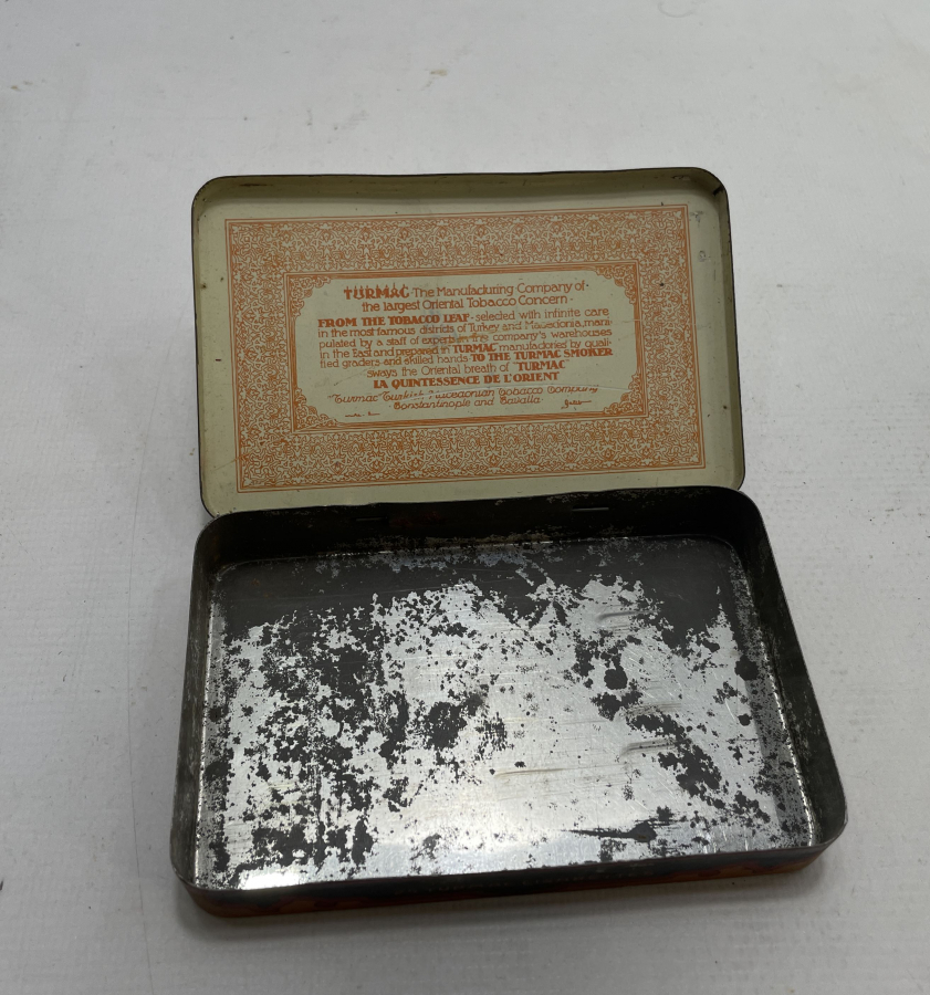 OSMANLI DÖNEMİ ORJİNAL FİLİGRANI İLE ÇİL KONDİSYONDA TUR -MAC SİGARA KUTUSU