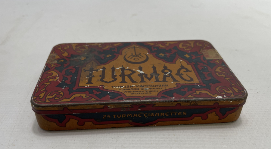 OSMANLI DÖNEMİ ORJİNAL FİLİGRANI İLE ÇİL KONDİSYONDA TUR -MAC SİGARA KUTUSU