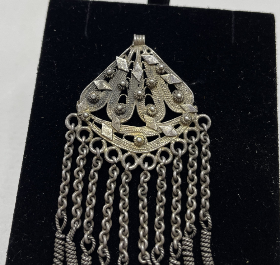 OSMANLI DÖNEMİ TELKARİ İŞÇİLİKLİ GÜMÜŞ FES SÜSÜ