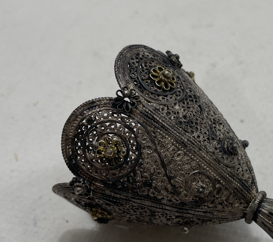 OSMANLI DÖNEMİ TELKARİ İŞÇİLİKLİ NADİR FORMDA FİNCAN ZARFI