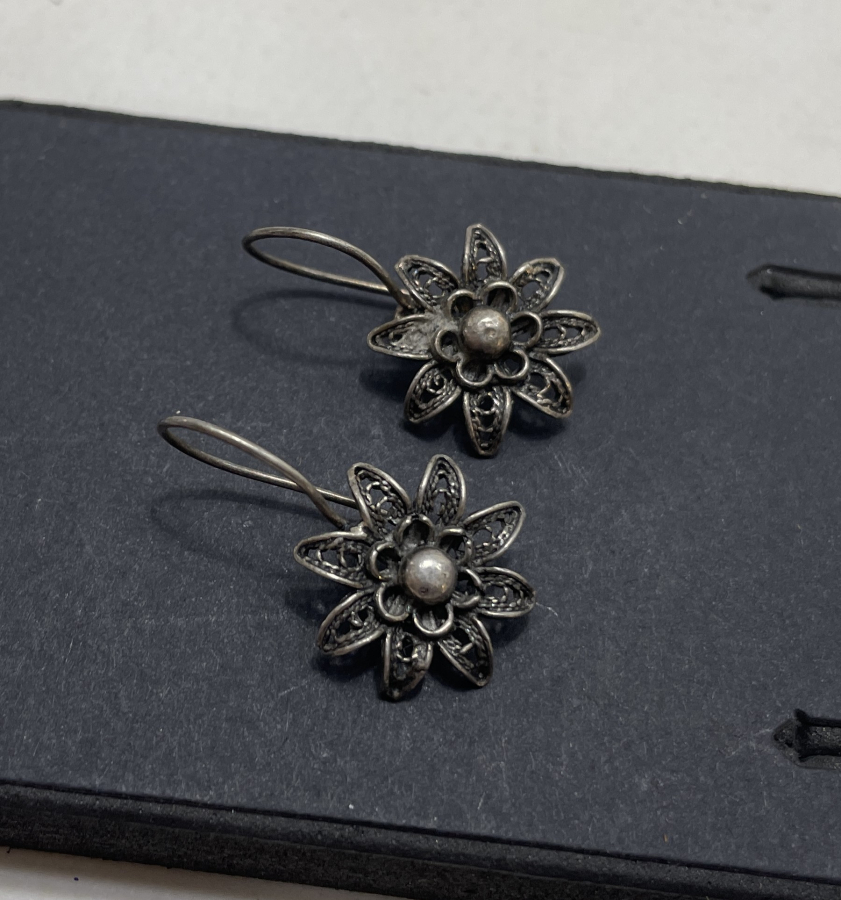 TELKARİ İŞÇİLİKLİ GÜMÜŞ KÜPE