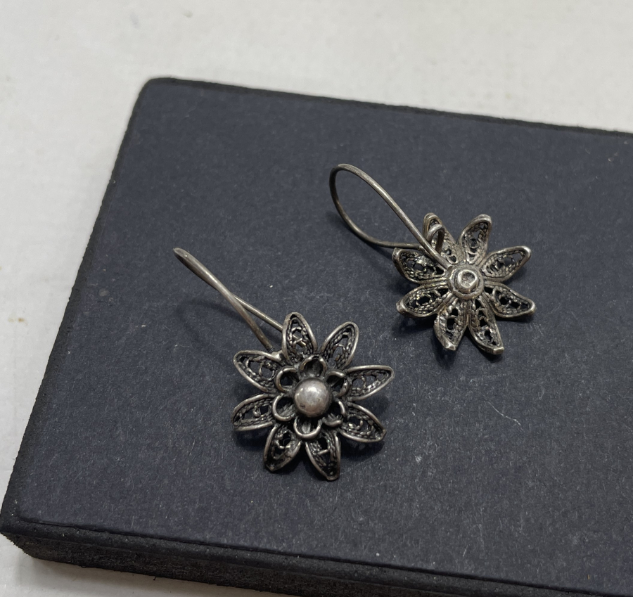 TELKARİ İŞÇİLİKLİ GÜMÜŞ KÜPE