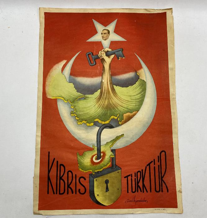 1970'Lİ YILLARA AİT KIBRIS TÜRK'TÜR AFİŞİ