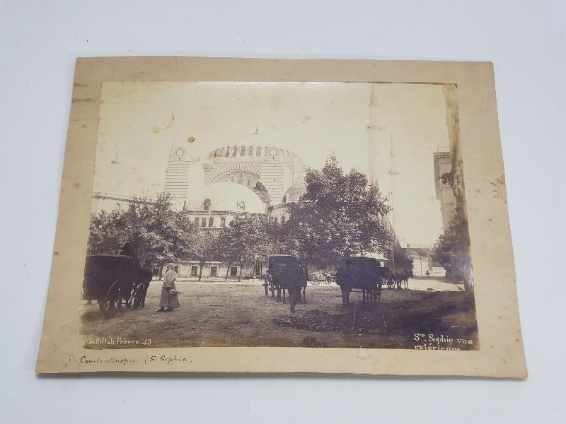 OSMANLI DÖNEMİ ABDULLAH FRERES İMZALI BÜYÜK BOY AYASOFYA CAMİİ FOTOĞRAFI