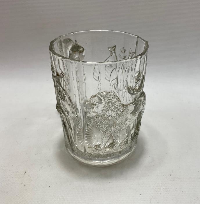 OSMANLI DÖNEMİ AY YILDIZLI BAYRAK VE ASLAN RESİMLİ LİON BİRA BARDAĞI  