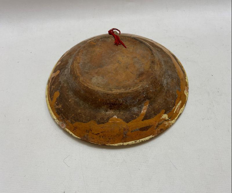 OSMANLI DÖNEMİ ÇİÇEK DESENLİ SIRLI SERAMİK TABAK 