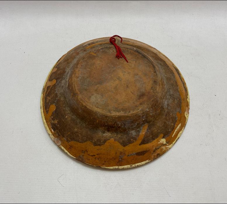 OSMANLI DÖNEMİ ÇİÇEK DESENLİ SIRLI SERAMİK TABAK 