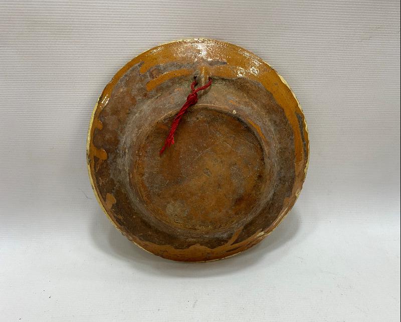 OSMANLI DÖNEMİ ÇİÇEK DESENLİ SIRLI SERAMİK TABAK 