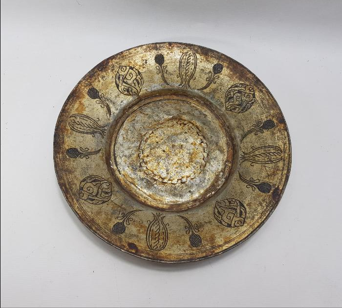 OSMANLI DÖNEMİ KALEM İŞÇİLİKLİ BAKIR TABAK 