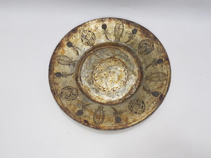 OSMANLI DÖNEMİ KALEM İŞÇİLİKLİ BAKIR TABAK 
