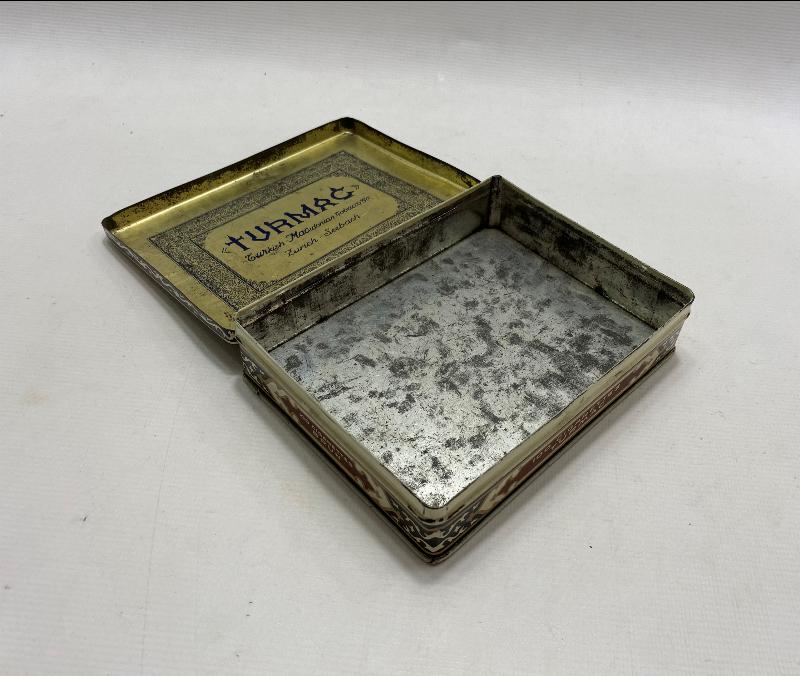 OSMANLI DÖNEMİ TURMAC BRUN TENEKE SİGARA KUTUSU