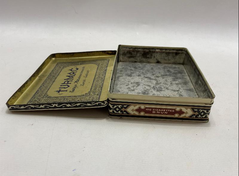 OSMANLI DÖNEMİ TURMAC BRUN TENEKE SİGARA KUTUSU