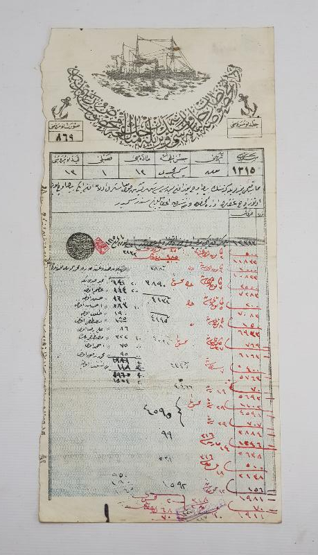 OSMANLI GEMİ RUHSATNAMESİ 