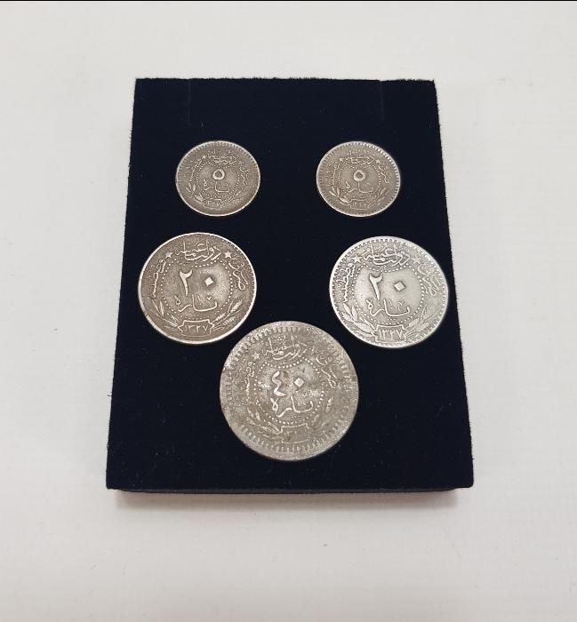 OSMANLI SULTAN MEHMET REŞAD DÖNEMİ MADENİ PARA LOTU 