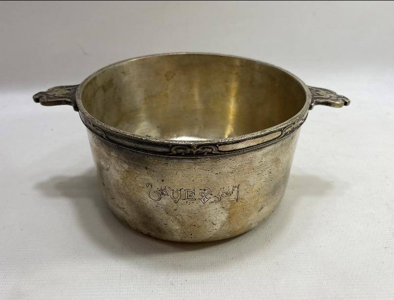 OSMANLICA ANKARA PALAS YAZILI GÜMÜŞ KAPLAMA TENCERE