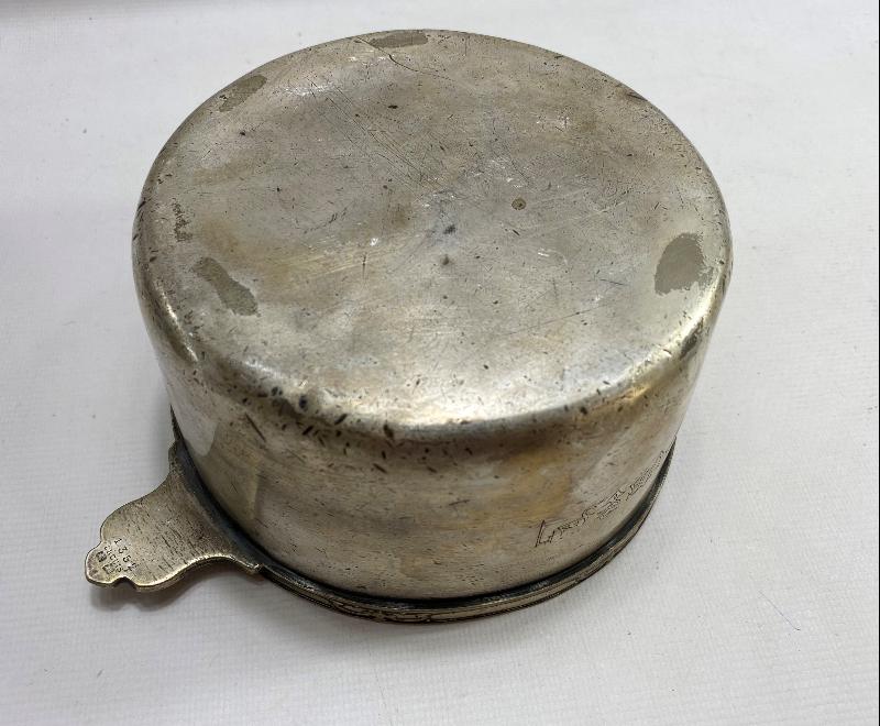 OSMANLICA ANKARA PALAS YAZILI GÜMÜŞ KAPLAMA TENCERE