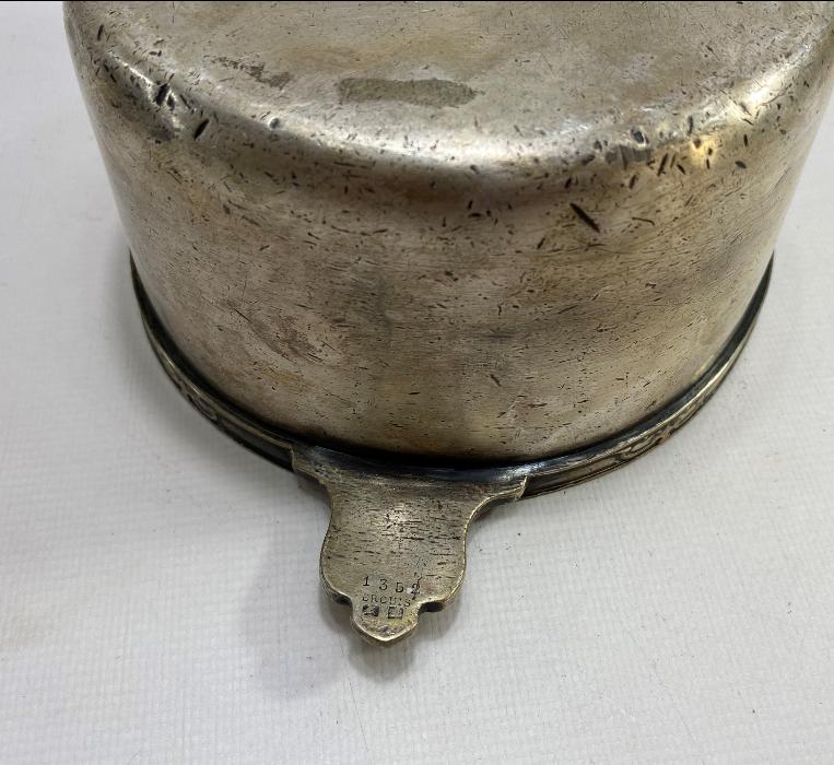 OSMANLICA ANKARA PALAS YAZILI GÜMÜŞ KAPLAMA TENCERE