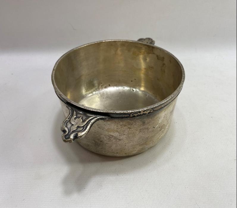 OSMANLICA ANKARA PALAS YAZILI GÜMÜŞ KAPLAMA TENCERE