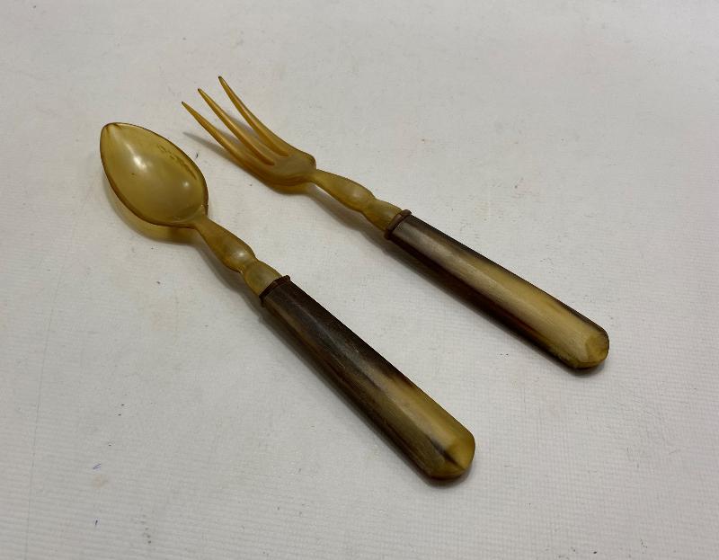 OSMANLI DÖNEMİ BOYNUZ ÇATAL KAŞIK 