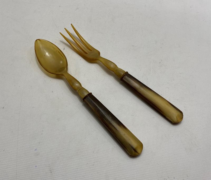 OSMANLI DÖNEMİ BOYNUZ ÇATAL KAŞIK 