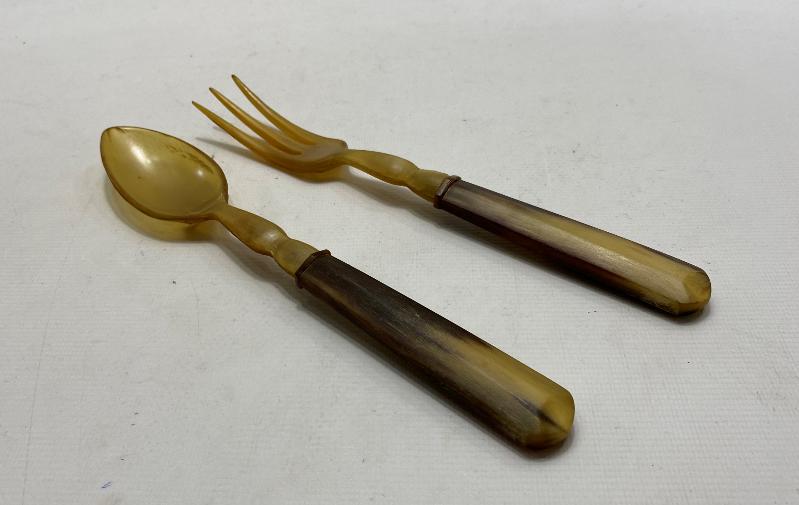 OSMANLI DÖNEMİ BOYNUZ ÇATAL KAŞIK 