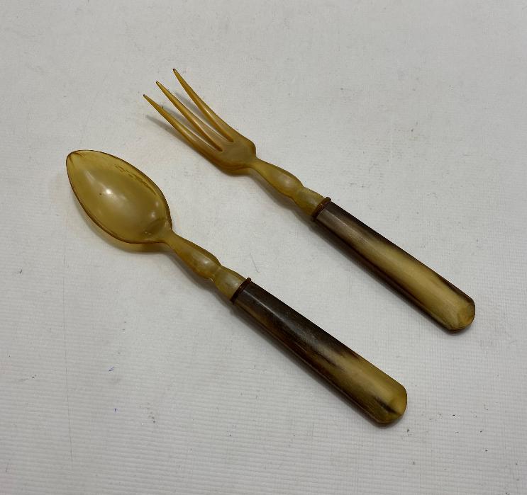 OSMANLI DÖNEMİ BOYNUZ ÇATAL KAŞIK 