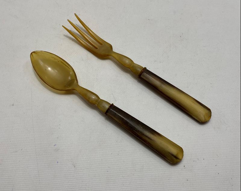 OSMANLI DÖNEMİ BOYNUZ ÇATAL KAŞIK 