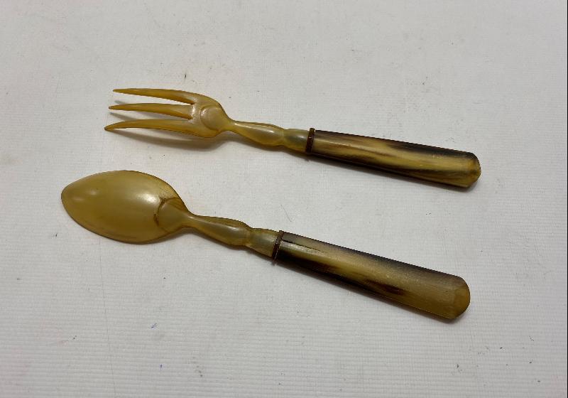 OSMANLI DÖNEMİ BOYNUZ ÇATAL KAŞIK 