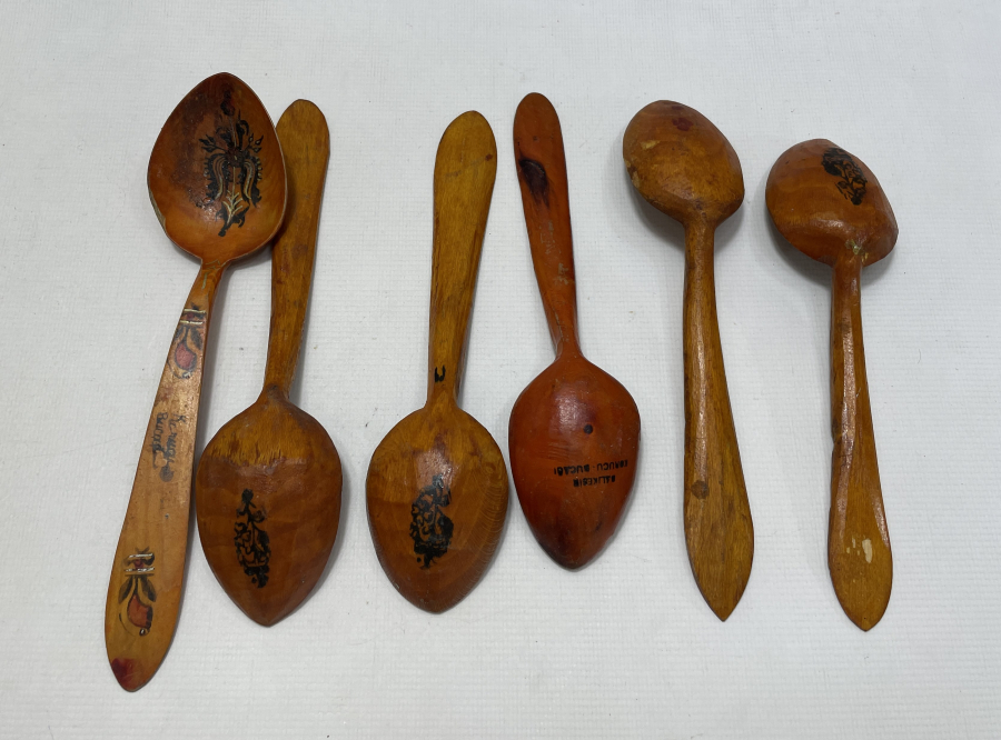 ANTİKA TAHTA KAŞIK LOTU