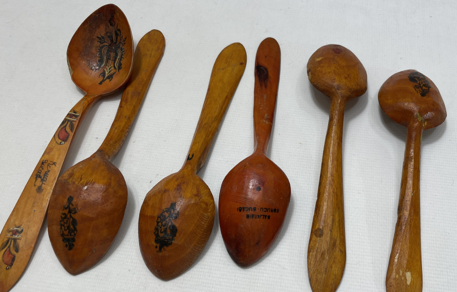 ANTİKA TAHTA KAŞIK LOTU