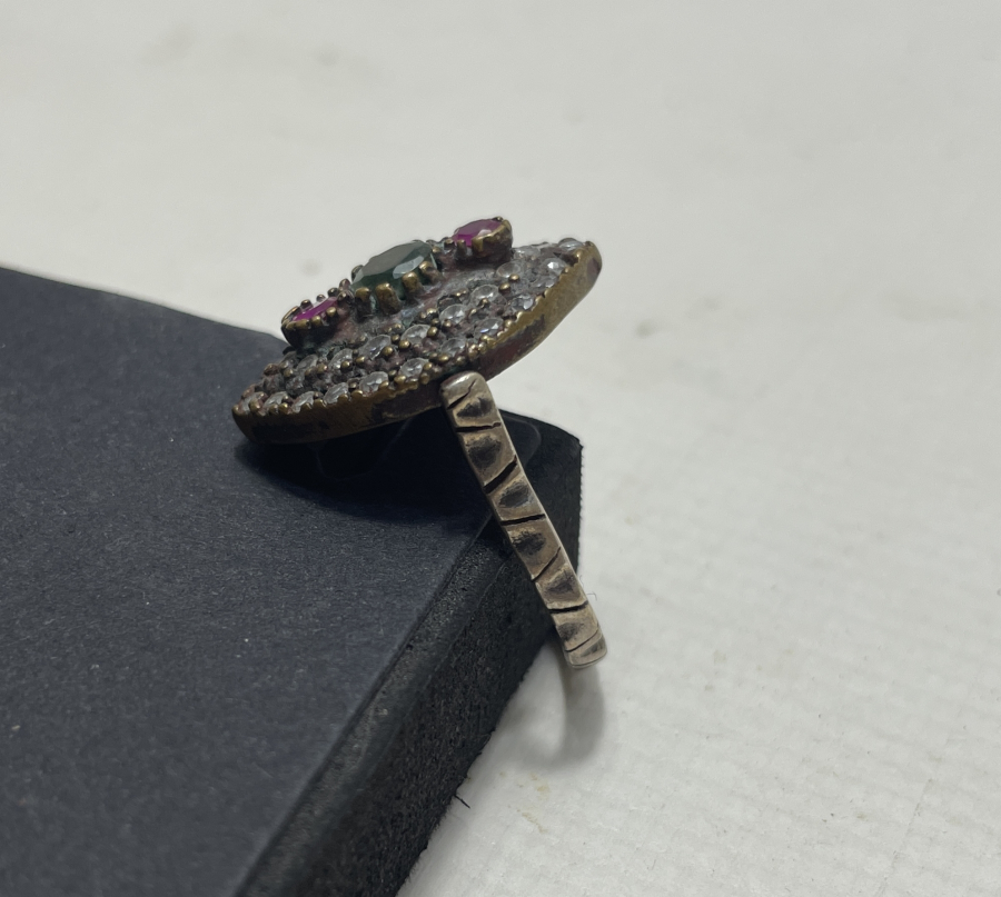 MEKİK FORMLU GÜMÜŞ HÜRREM YÜZÜĞÜ