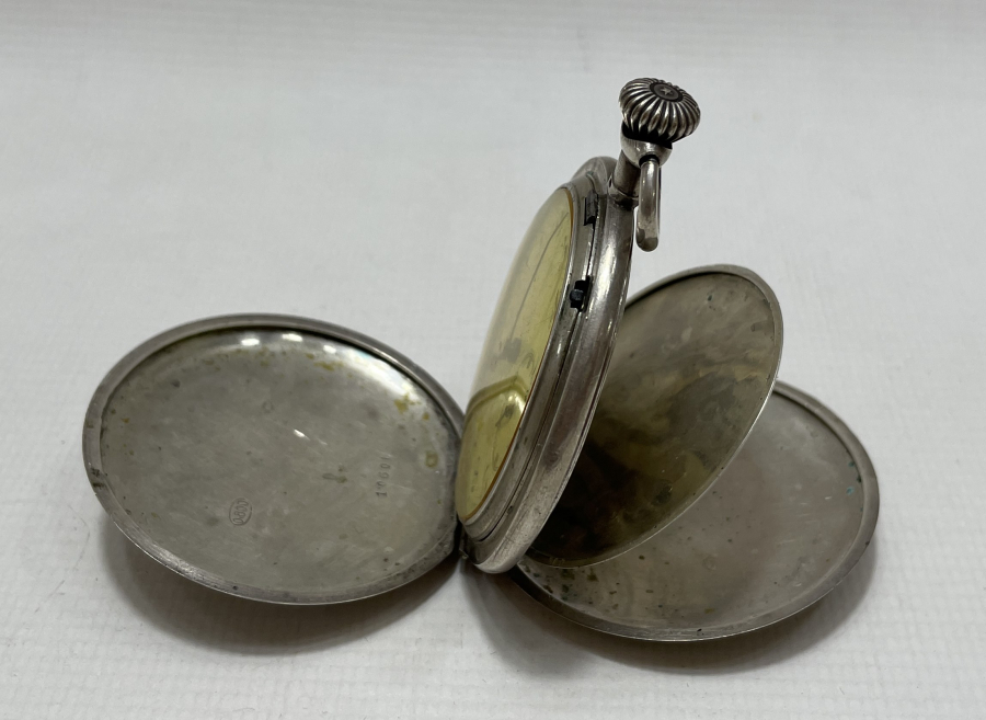 NADİR FORMDA  AVCI KASA GÜMÜŞ CEP SAATİ