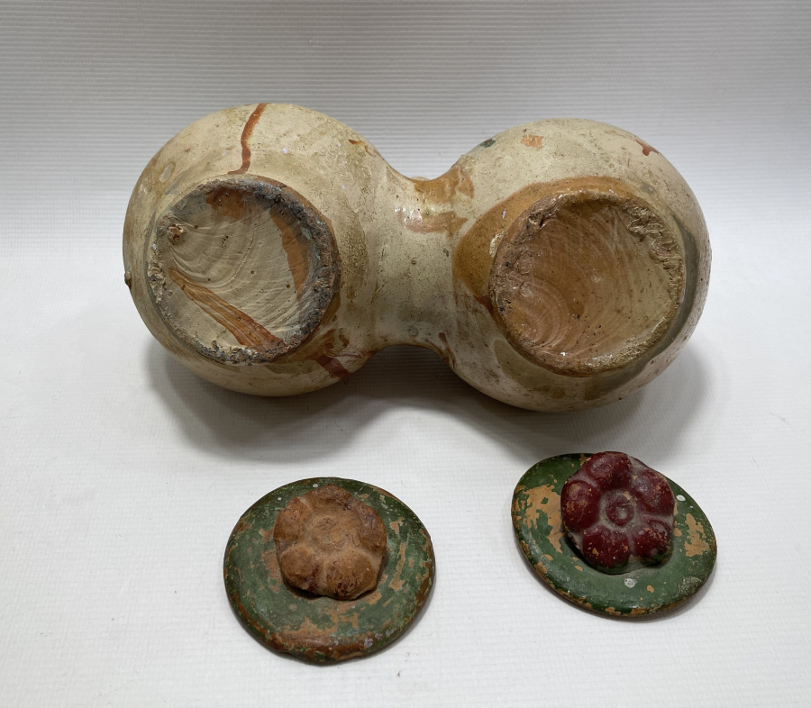 OSMANLI DÖNEMİ ÇANAKKALE İŞİ SIRLI ÇİFT KAHVELİK -  KAHVE KUTUSU